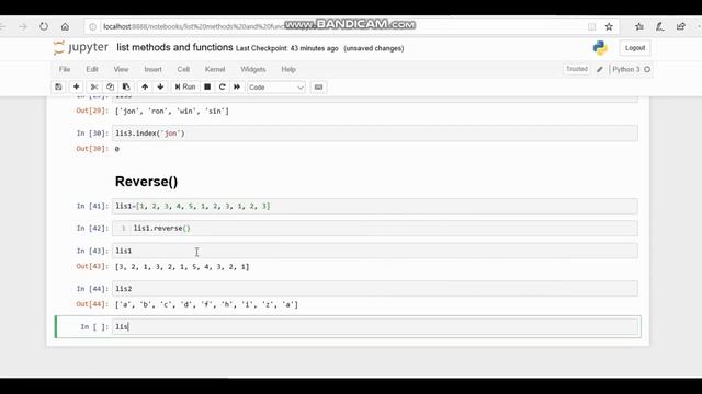 Python list functions and methods | for beginners | important methods and functions смотреть онлайн