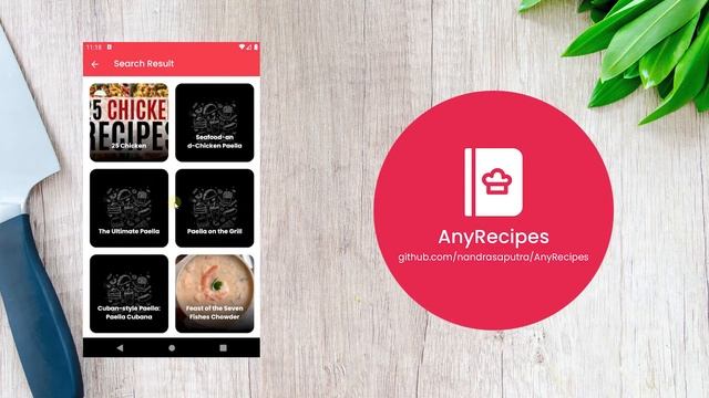 AnyRecipes, Recipes Android App Demo смотреть онлайн