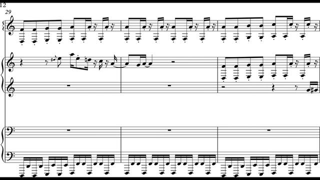 pop'n music 13 カーニバル - fffff (piano part score) смотреть онлайн
