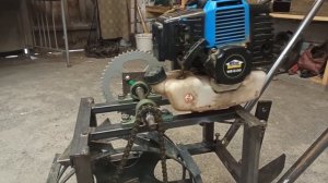 Окучник картофеля из  двигателя от мото косы своими руками