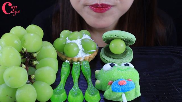ASMR 🍏GREEN DESSERT SHINE MUSCAT TANGHULU TWIST DRINK APPLE SPOON KOHAKUTOU NIK-L-NIP MARSHMALLOW смотреть онлайн