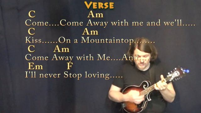 Come Away With Me (Norah Jones) Mandolin Cover Lesson in C with Chords/Lyrics смотреть онлайн