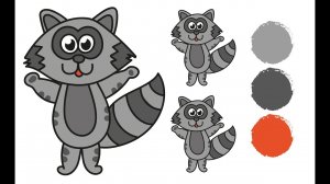 Раскраска ЕНОТ / Как нарисовать ЕНОТА / Краски Раскраски / How to draw an raccoons