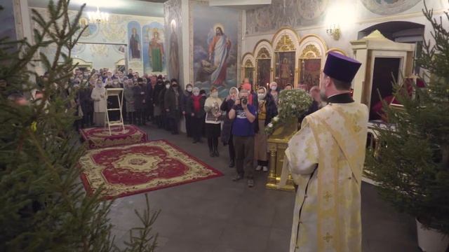 Фрагменты Рождественского богослужения в Ильинском кафедральном соборе Архангельска, 2021 год смотреть онлайн