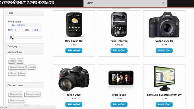 opencart attribute filter смотреть онлайн