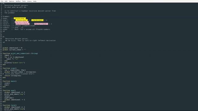 An LL(1) parser in Julia for arithmetic expressions смотреть онлайн