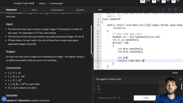 Motivation - Problem | Code Chef || Daily Coding Problem || Java Code || смотреть онлайн