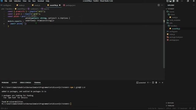 02?? Création dun Event Handler  Série Discord JS