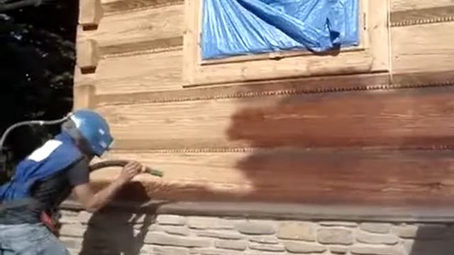 Піскоструйна очистка (обробка) дерева. Деревянные дома смотреть онлайн