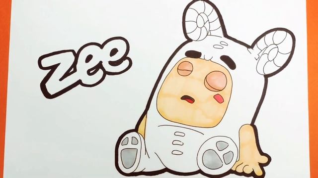 Magical Coloring Box | Oddbods Coloringpages | Fuse Bubble Slick Zee Pogo Newt Jeff Drawing