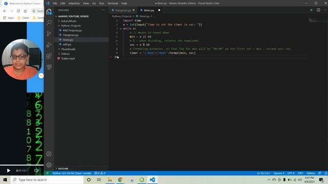 How to Make a Timer Using Python смотреть онлайн