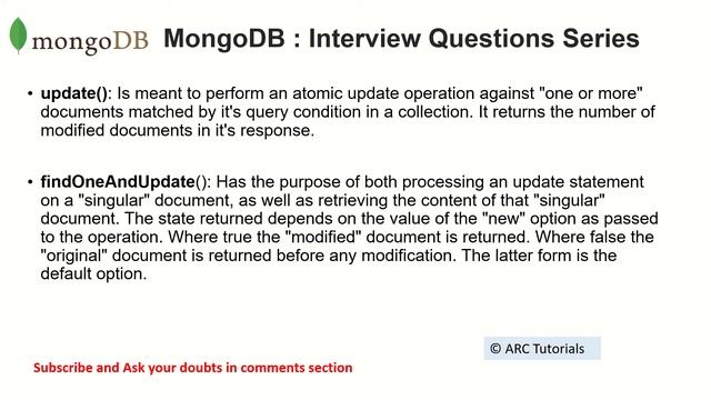 Mongodb Interview Questions - Part #1 | MongoDB Tutorial For Beginners смотреть онлайн
