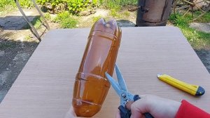Ветряк из пластиковой бутылки от кваса своими руками! Отпугиватель кротов и птиц.