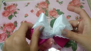 Резинки канзаши с подвесками. Цветы канзаши. Kanzashi
