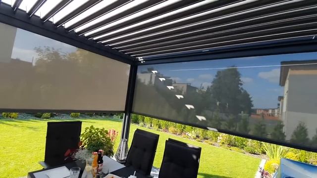 Pergola aluminiowa VR-Solid doposażona w rolety SCREEN ZIP смотреть онлайн