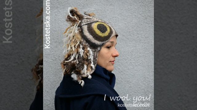 Шапка Сова Йозен. Wool Owl hat смотреть онлайн