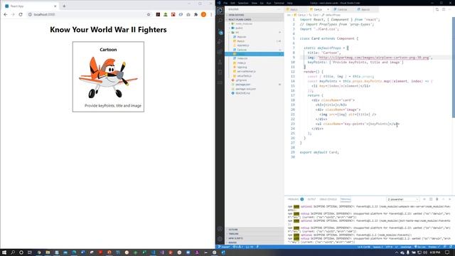 09 React Props prop-types and default props смотреть онлайн