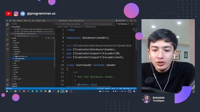 ? Laravel blade, factory - admin panel bilan ishlash - Laravel - 17/21 KUN смотреть онлайн