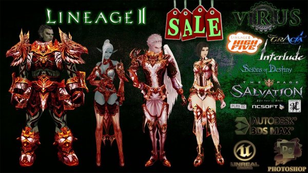 New Costumes. 088. LINEAGE II - FAFURION. Red Color. Any Chronicles ◄√i®uS►