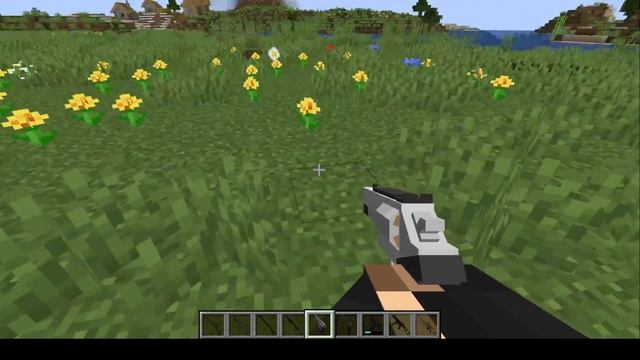 Обзор на мод для майнкрафта 1.20.1 мод Simple Animated Guns