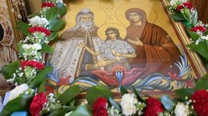 Икона маленького Иоанна Крестителя с родителями св. Елизаветой и Захарией - монастырь в Эйн Кереме