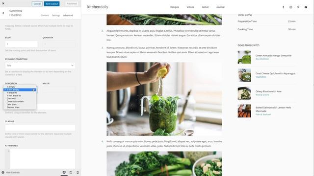 Using Dynamic Conditions | YOOtheme Documentation (WordPress) смотреть онлайн
