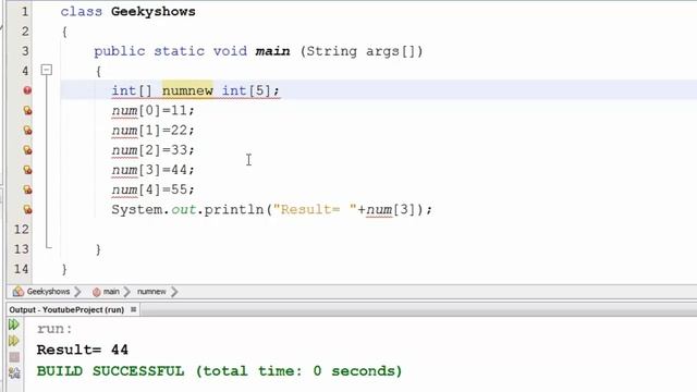 68. One Dimensional Array Example in Java Programming (Hindi) смотреть онлайн