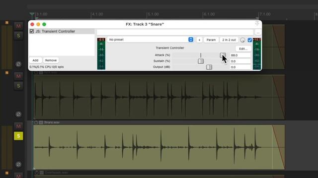 Transient Controller - JS Plugin in REAPER смотреть онлайн