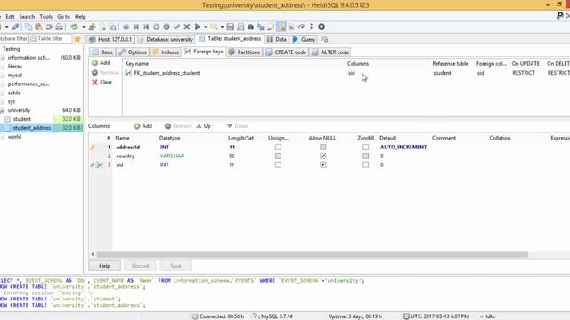 HeidiSQL Tutorial 04 :- How to Create Foreign key in HeidiSQL смотреть онлайн