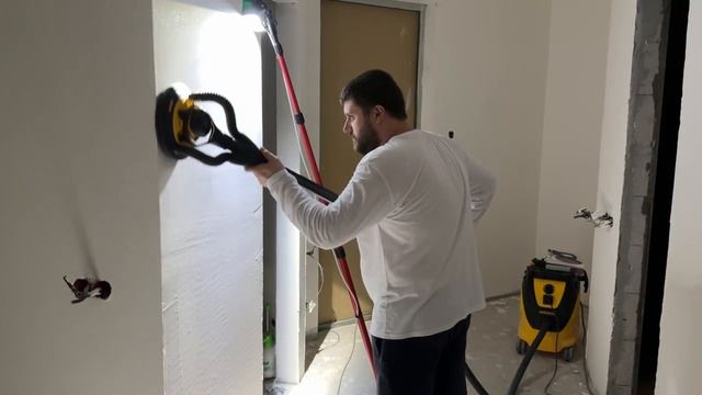 Шлифовка стен Жирафом , Mirka Leros шлифовка , стены под покраску