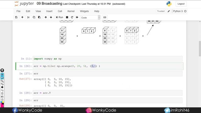 #9 | Broadcasting in NumPy | NumPy Tutorials | Python for Data Science | Telugu смотреть онлайн