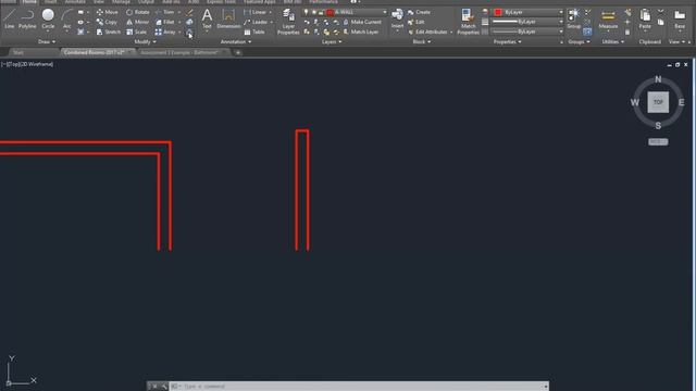 AutoCAD Bathroom Plan Drawing смотреть онлайн