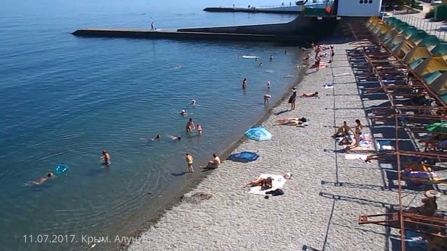 11.07.2017. Крым. Алушта сегодня - восточные пляжи смотреть онлайн