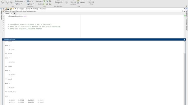 How to use the "Rand" Operator in MATLAB 2020 смотреть онлайн