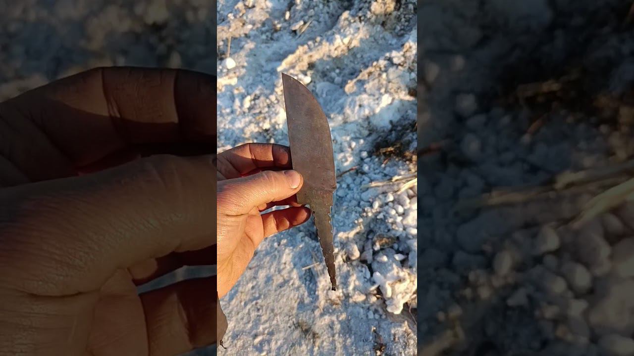 Сделал клинок с помощью ушм и фибрового круга на тарелке. смотреть онлайн