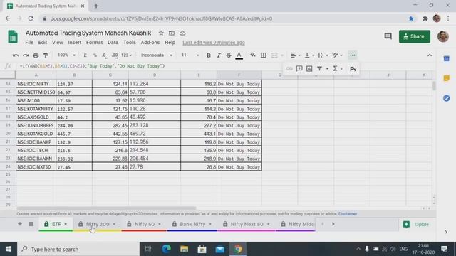 Automated शेयर स्क्रीनर Google Finance Sheet जो खुद बतायेगी आज कौनसा शेयर खरीदें Stock Selection смотреть онлайн