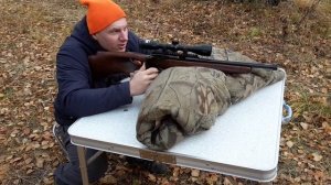 Карабин Соболь 141 мелкашка коротыш  22lr первые выстрелы, результаты радуют