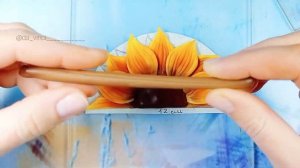 Салфетница Подсолнух из полимерной глины | лепка из полимерной глины