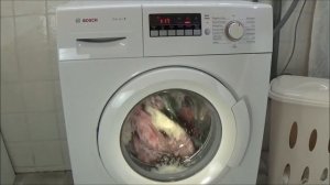 BOSCH WAB28220 washing machine, cotton intensive wash 90 degrees program test example movie #290