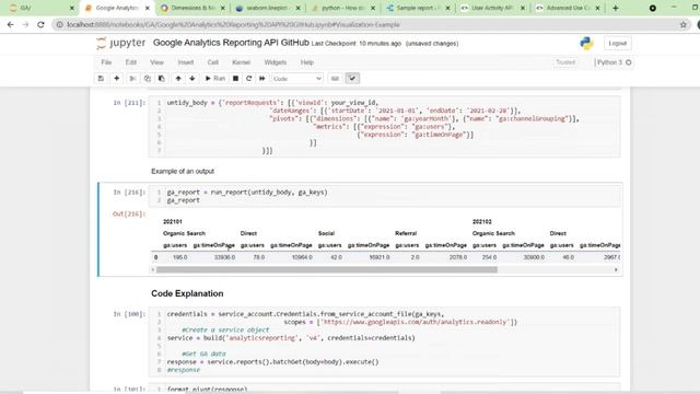 TUTORIAL: Google Analytics (UA) Reporting API for Python смотреть онлайн