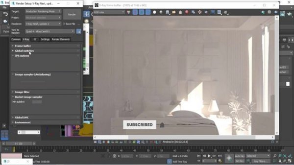 3Ds Max - Vray | Interior Camera Settings | Lighting Setup | Render Settings