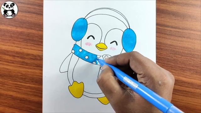 Cute penguin listening song drawing@TaposhiartsAcademy смотреть онлайн