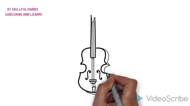 How to Draw a violin / Как нарисовать скрипку смотреть онлайн
