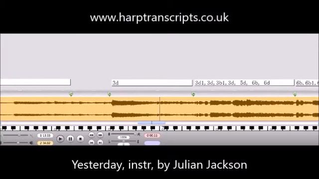 harptranscripts file for Yesterday, instr, by Julian Jackson смотреть онлайн