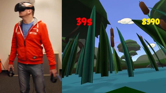 Playing ByteRockers' VRog on HTC Vive смотреть онлайн