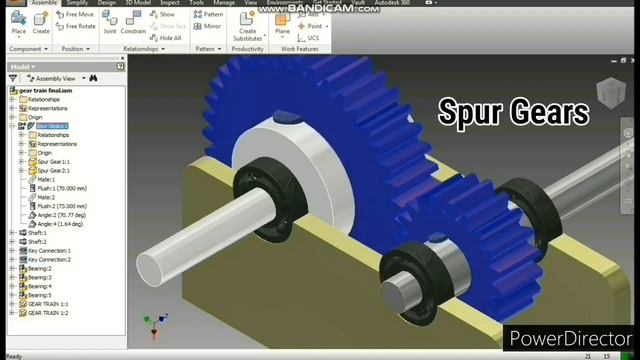 Gear Train Design using Autodesk Inventor - Project assignment for Skyfi Labs online course by NAMA смотреть онлайн