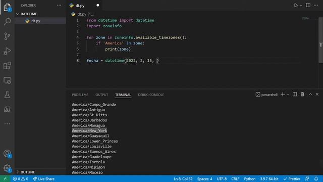 Python Datetime - Crea y manipula fechas, horas y asigna zonas horarias смотреть онлайн