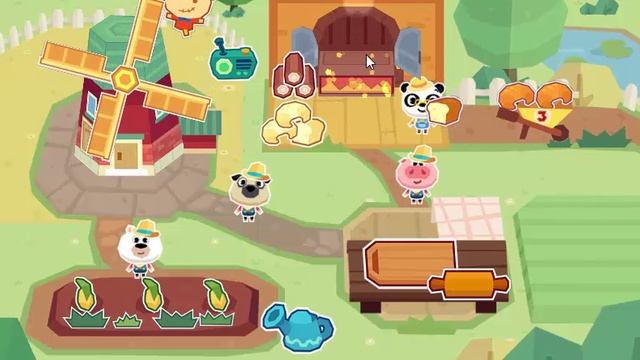 Панда фермер и его друзья.