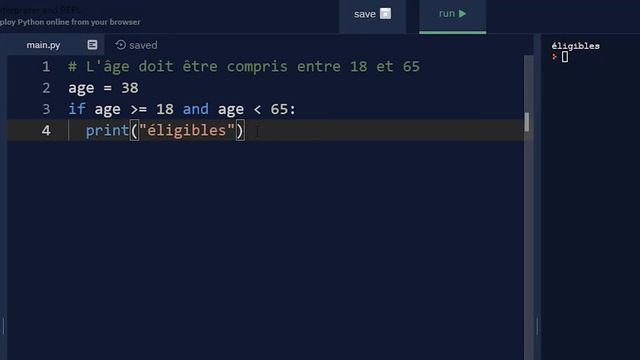 Python: Chaînage d'operateurs de comparaison смотреть онлайн