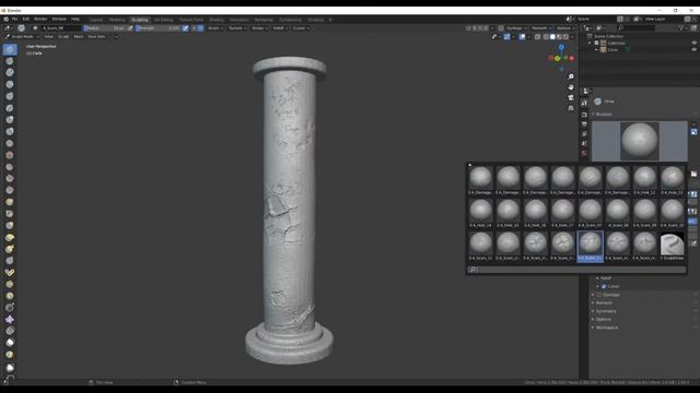 Blender Sculpting Damage Details. #blender смотреть онлайн